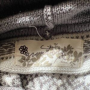 Aventura Women's Charcoal and Cream Cowl Neck Sweater